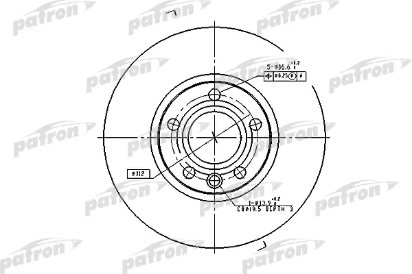 

Тормозной диск PATRON PBD2810