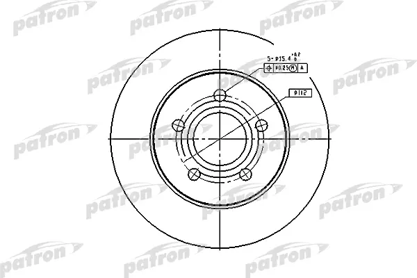 

Диск тормозной передн VW: PASSAT 96-00, PASSAT Variant 97-00 PATRON PBD4045