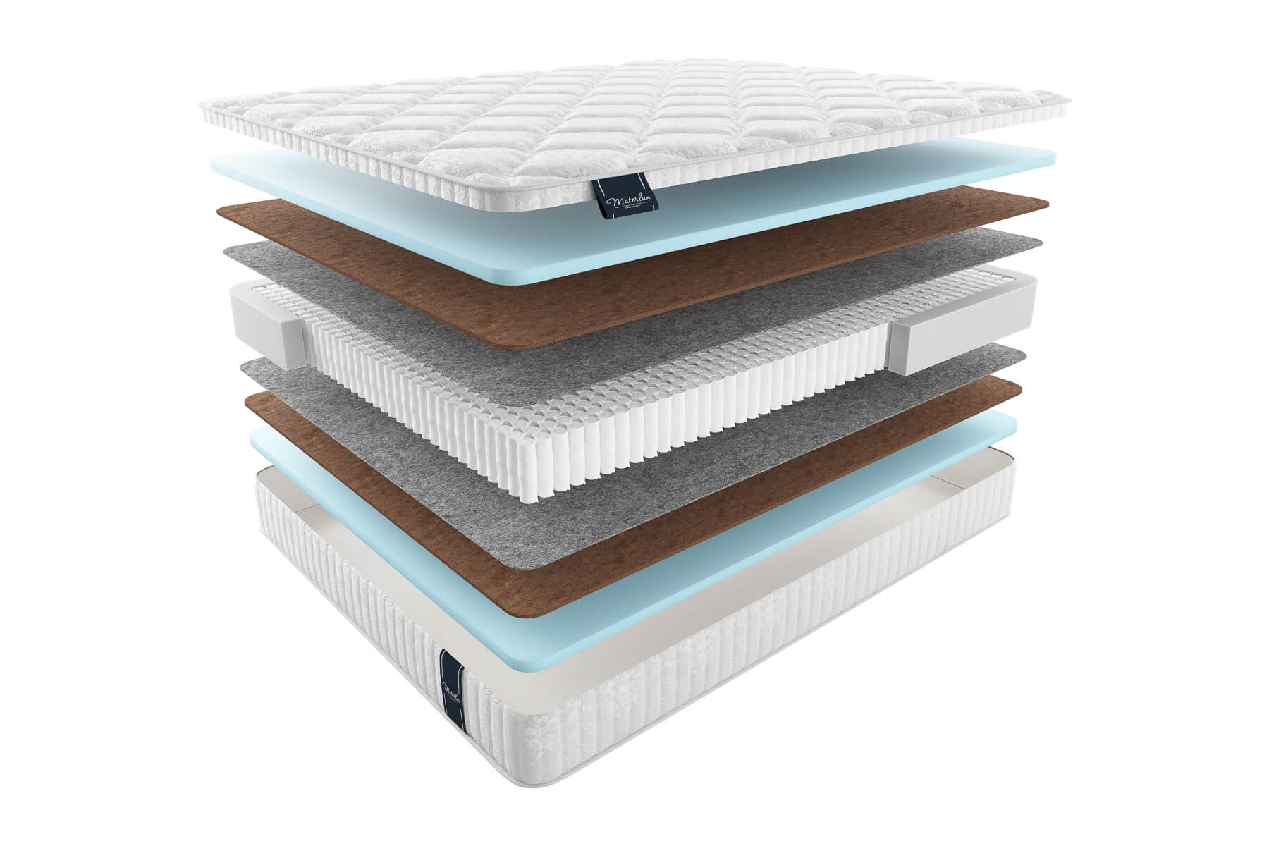 

Матрас MaterLux Taormina Cocos 120X200, Белый;серый, TAORMINA COCOS