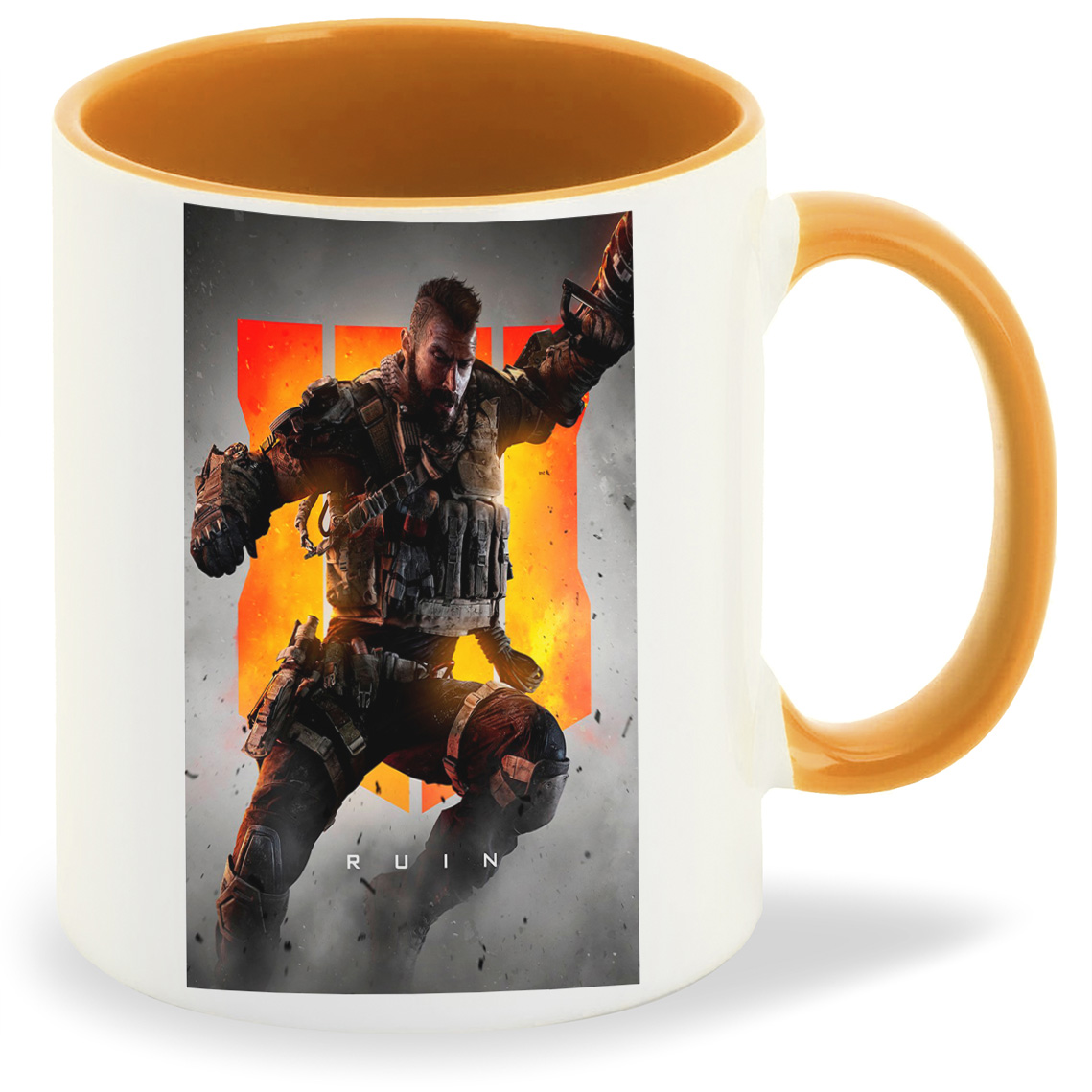 фото Кружка coolpodarok калда call of duty (мужчина на серо-оранжевом фоне)