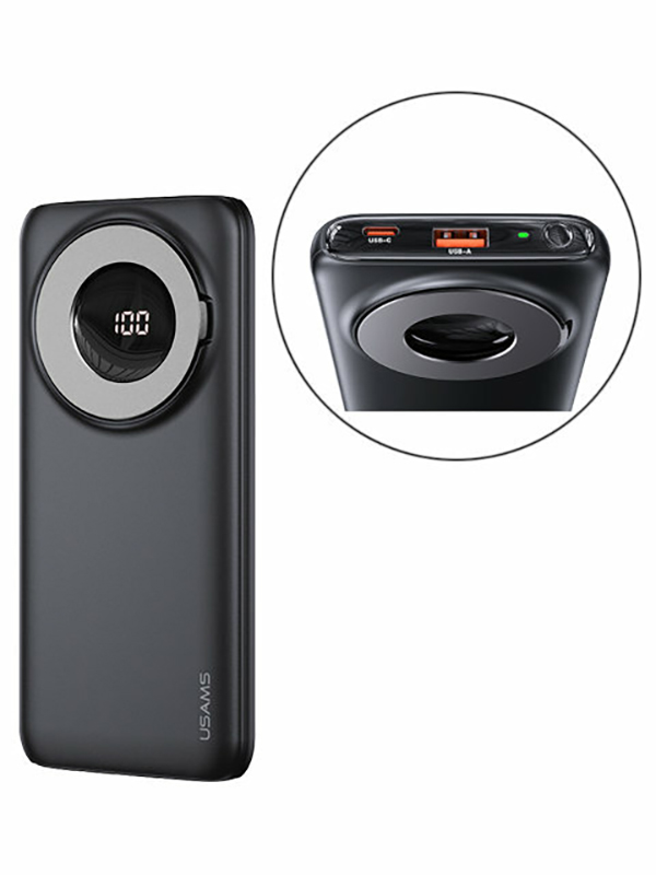 

Внешний аккумулятор USAMS УТ000030064 US-CD171 (10000 mAh) беспр заряд MagSafe QC3.0+PD, US-CD171 (10000 mAh) беспр заряд MagSafe QC3.0+PD