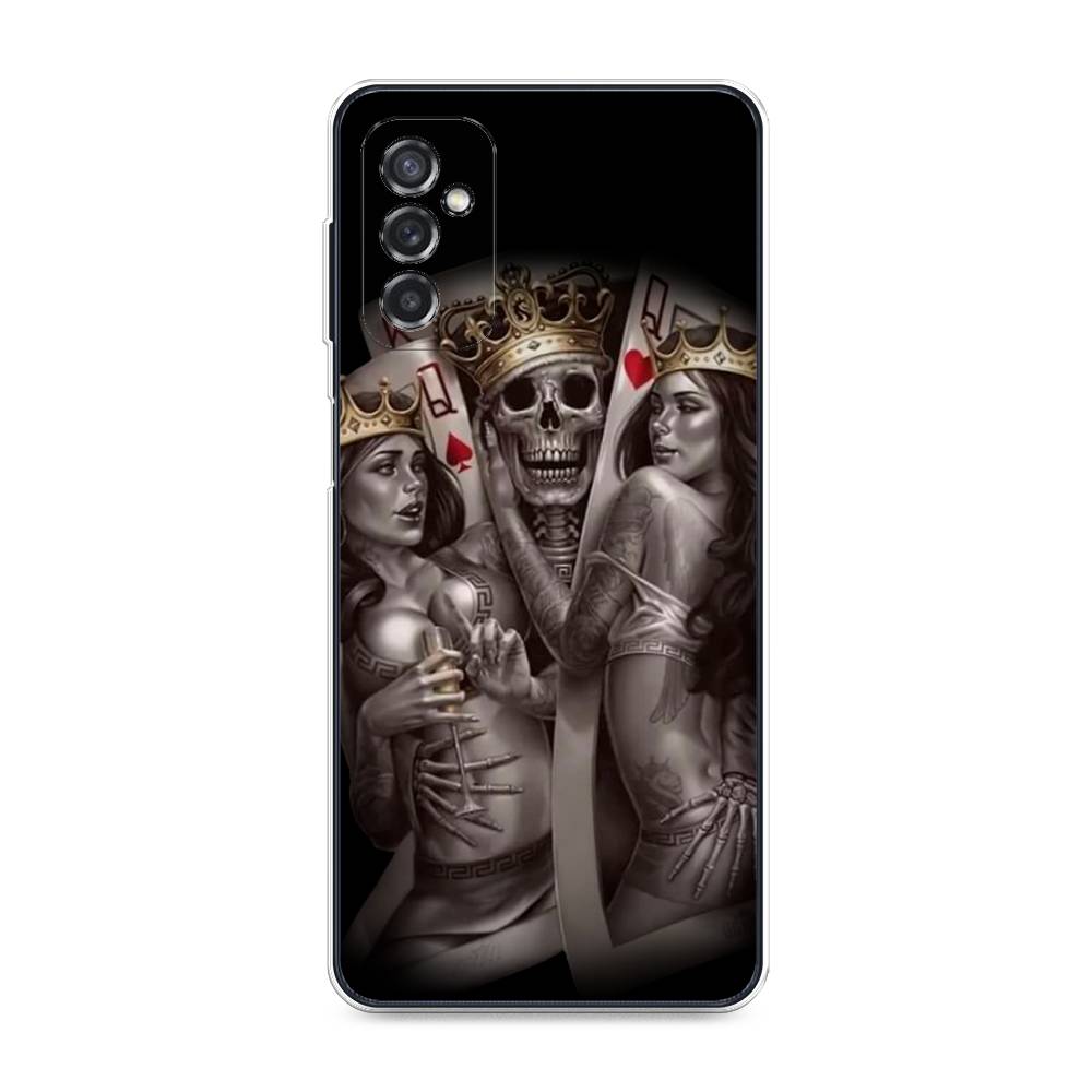 

Чехол на Samsung Galaxy M52 "Карты король и королевы", Серый;желтый, 2104350-6