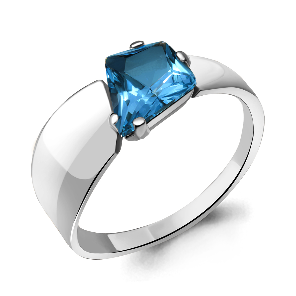 

Кольцо из серебра с топазом искусственным Aquamarine Aquamarine 6965593_925_р р, 6965593_925_р