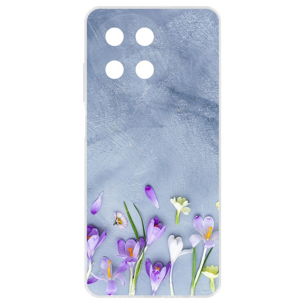 

Чехол-накладка Krutoff Clear Case Цветочное настроение для Realme 11 4G, Прозрачный