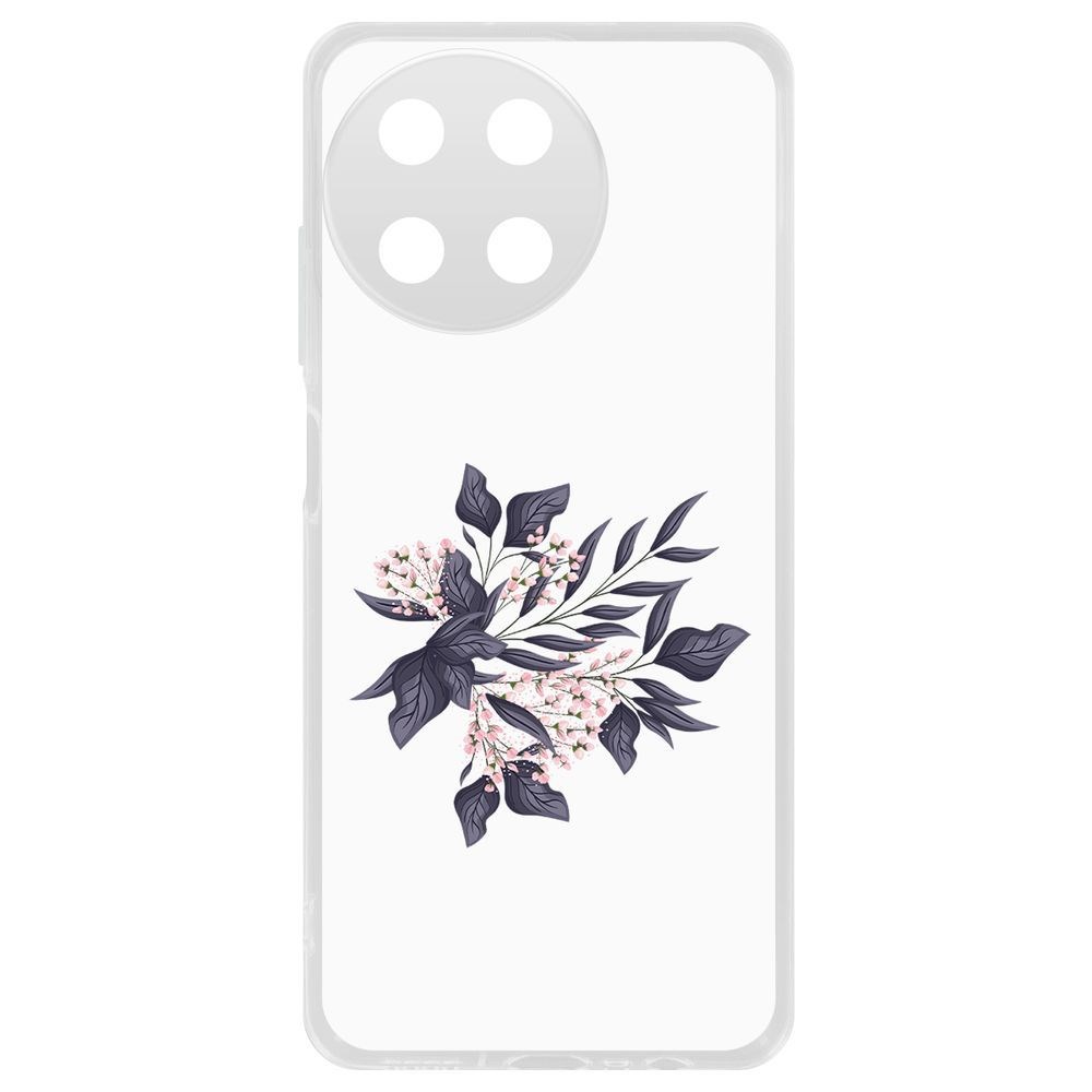 

Чехол-накладка Krutoff Clear Case Розовые бутоны для Realme 11 4G, Прозрачный