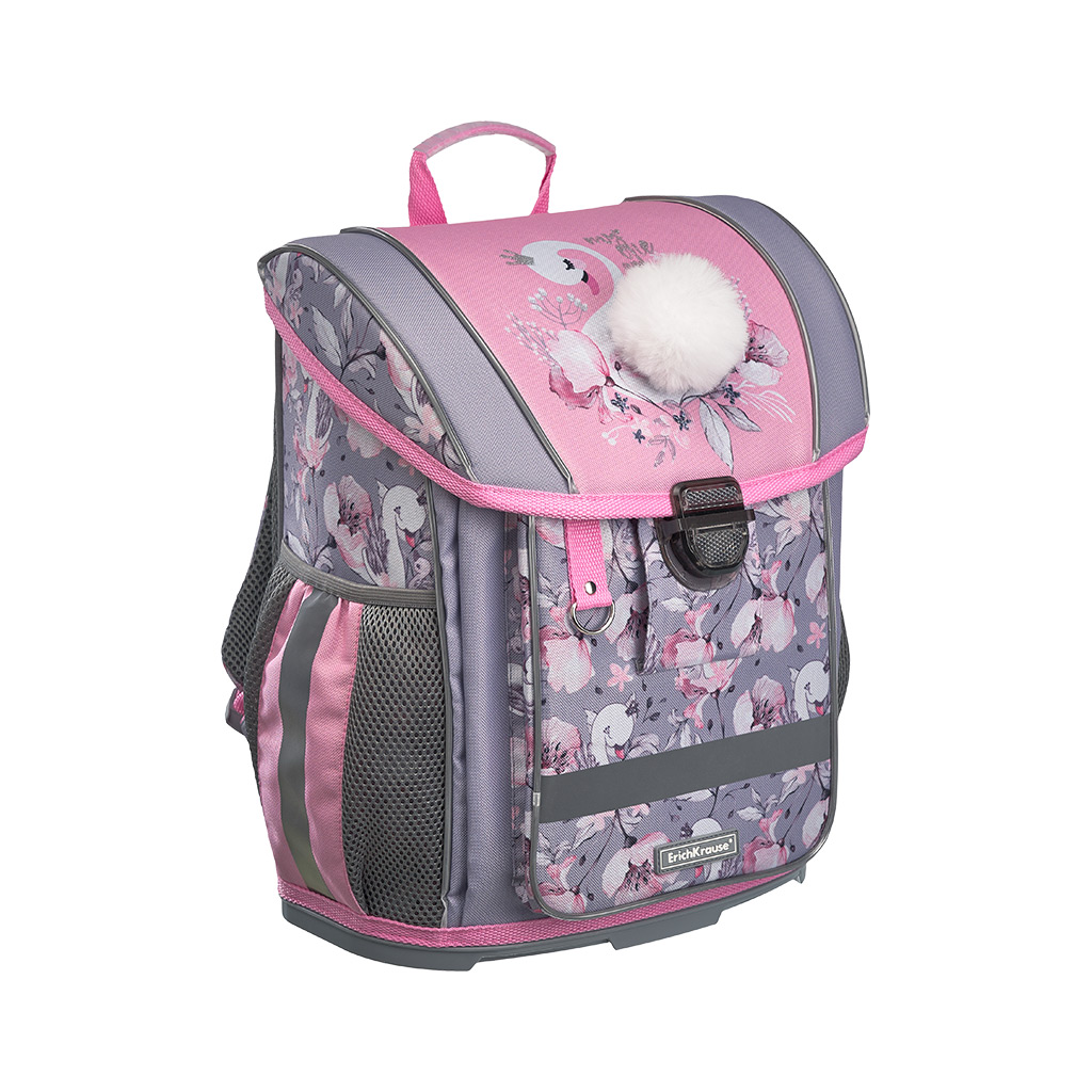 

Ученический ранец с пластиковым дном ErichKrause ErgoLine 16L Swan Princess, Серый