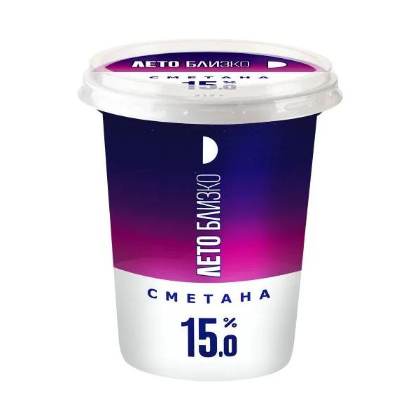 

Сметана Лето Близко 15% БЗМЖ 300 г