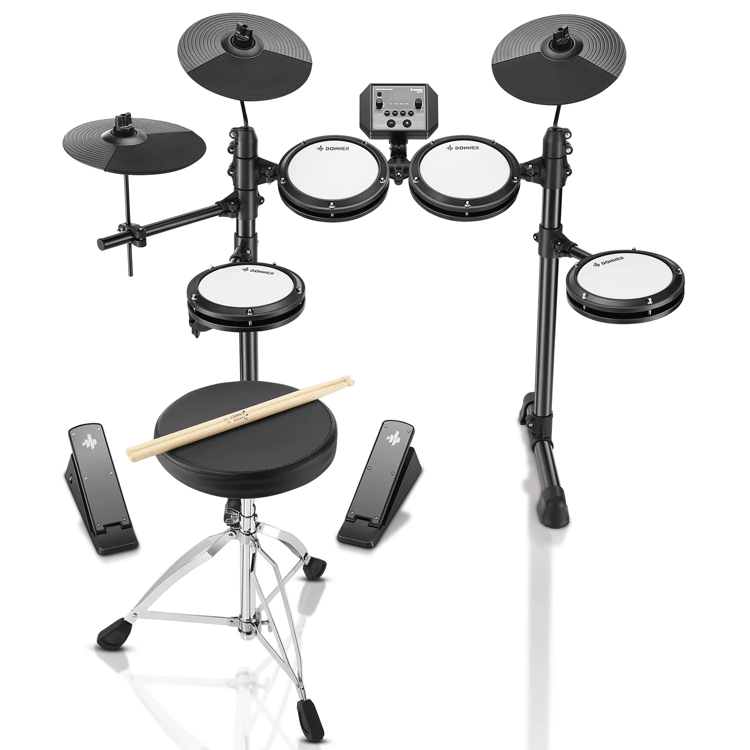 Электронная ударная установка Donner DED-80 Electric Drum Set 5 Drums 3 Cymbals