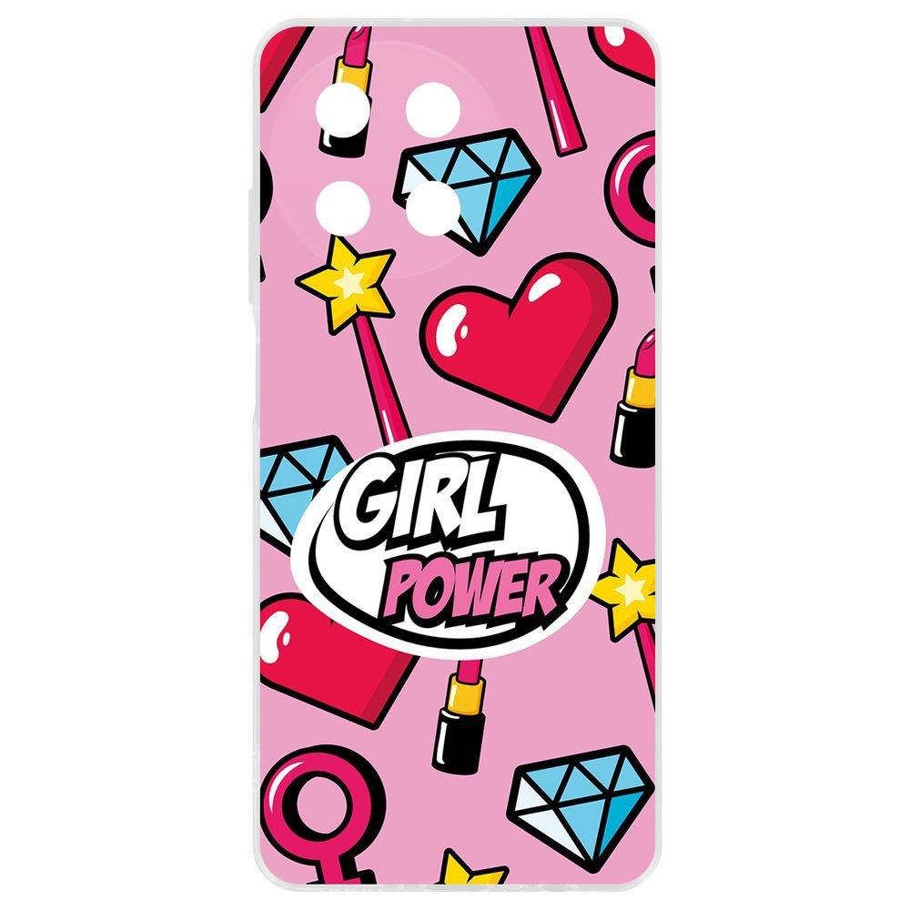 

Чехол-накладка Krutoff Clear Case Girl Power для Realme 11 4G, Прозрачный