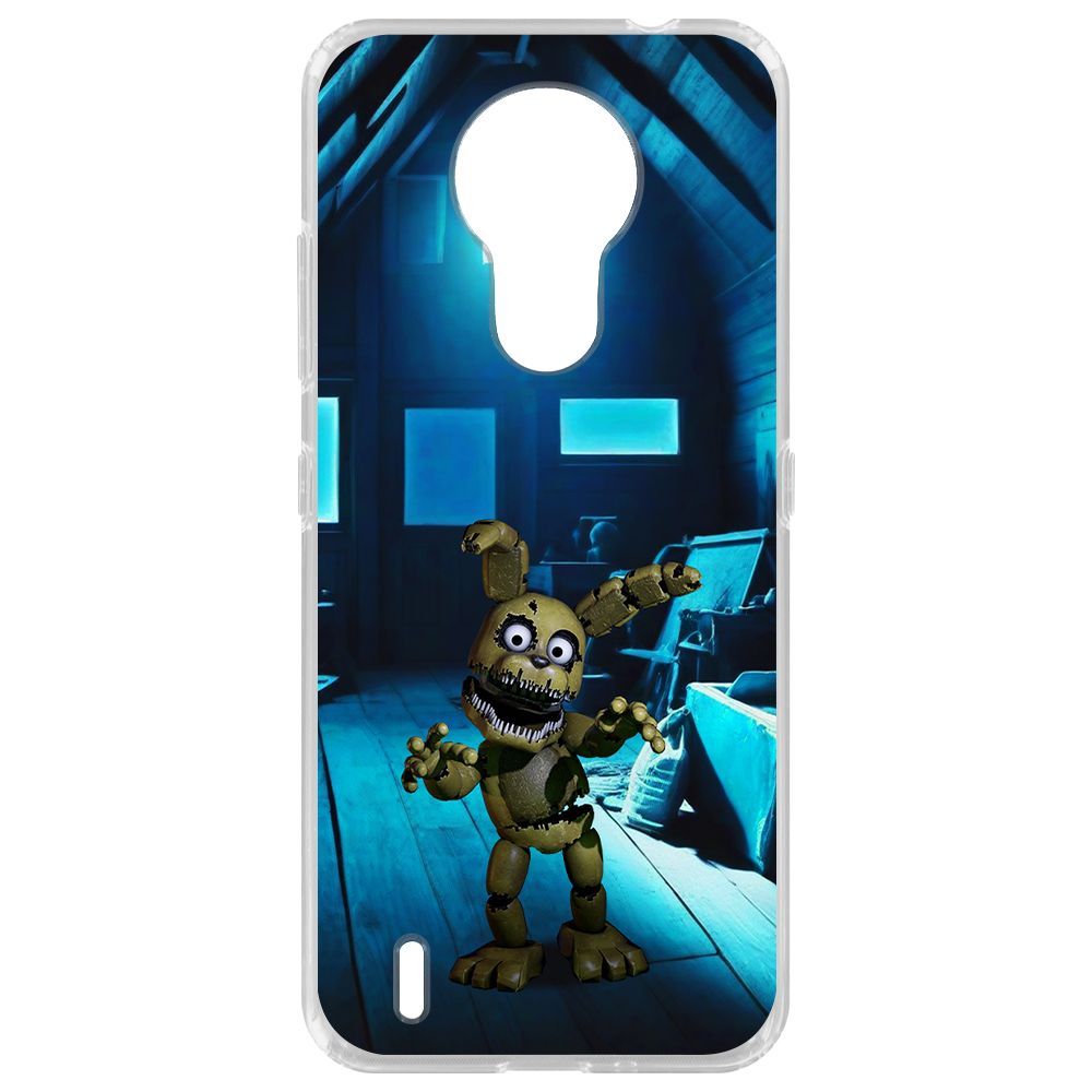 

Чехол-накладка Krutoff Clear Case ФНАФ - Плюштрап для Nokia 1.4, Прозрачный
