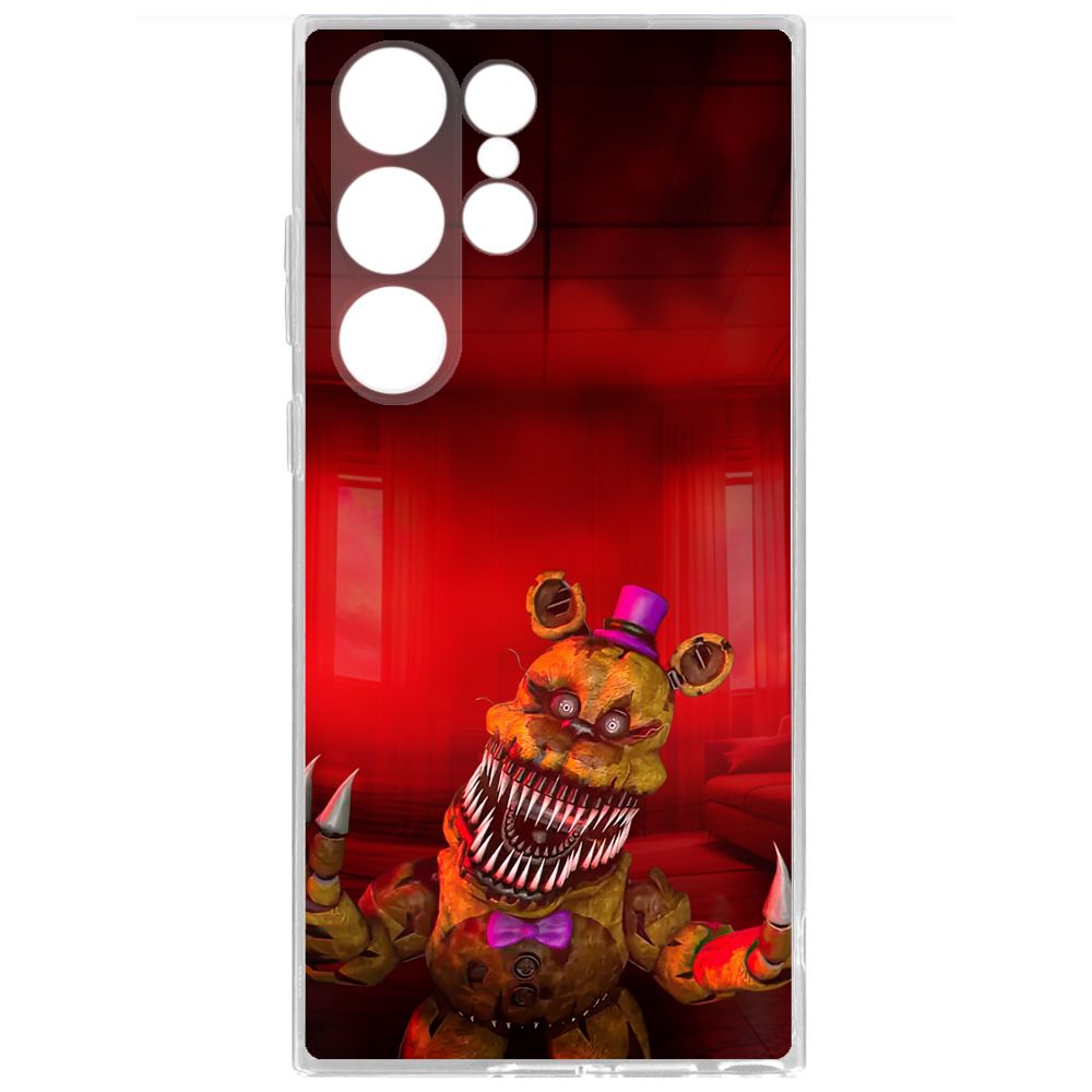 

Чехол-накладка Krutoff Clear Case ФНАФ - Фредди атакует для Samsung Galaxy S23 Ultra, Прозрачный