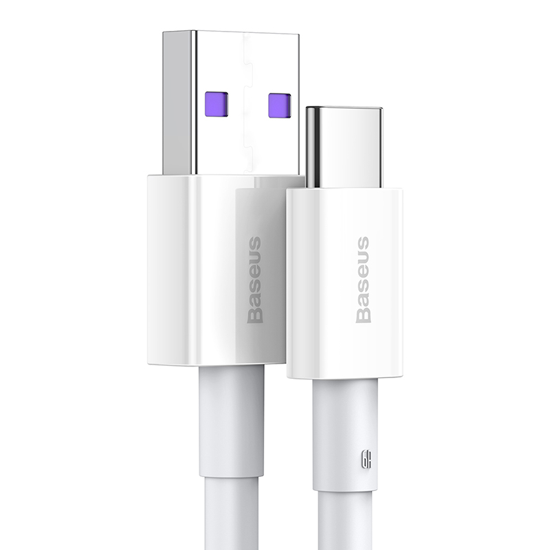 фото Кабель mobileocean baseus usb superior series fast charging, usb - type-c, 6a, 2 м, белый