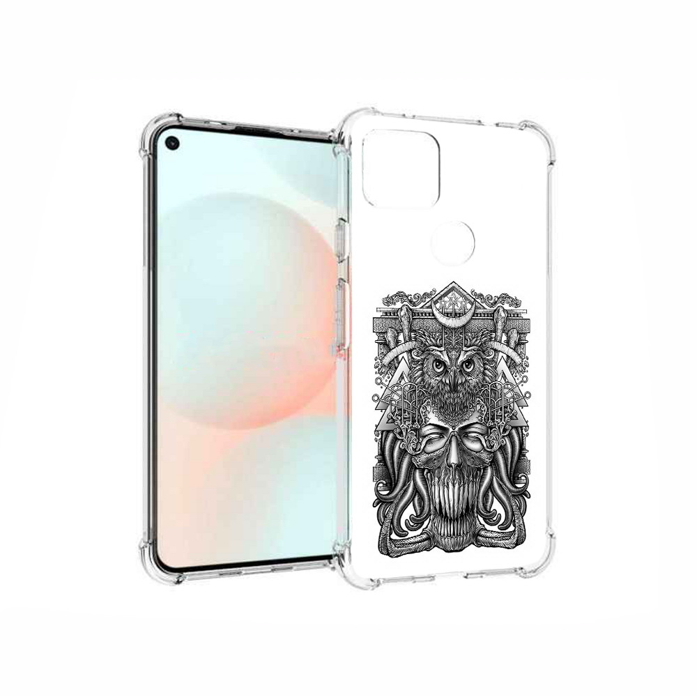 

Чехол MyPads Tocco для Google Pixel 5A зубастая сова, Прозрачный, Tocco