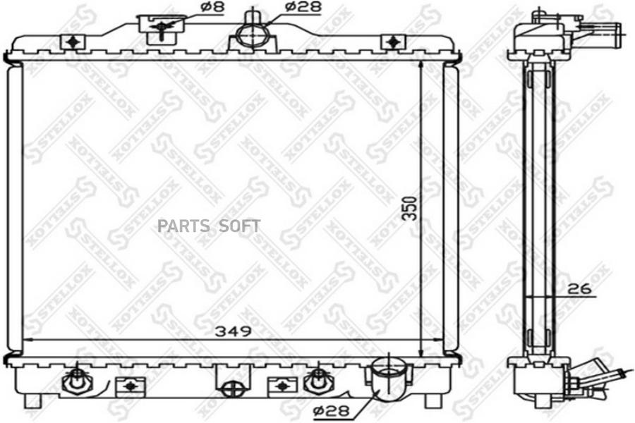 Радиатор Системы Охлаждения STELLOX 1025103SX
