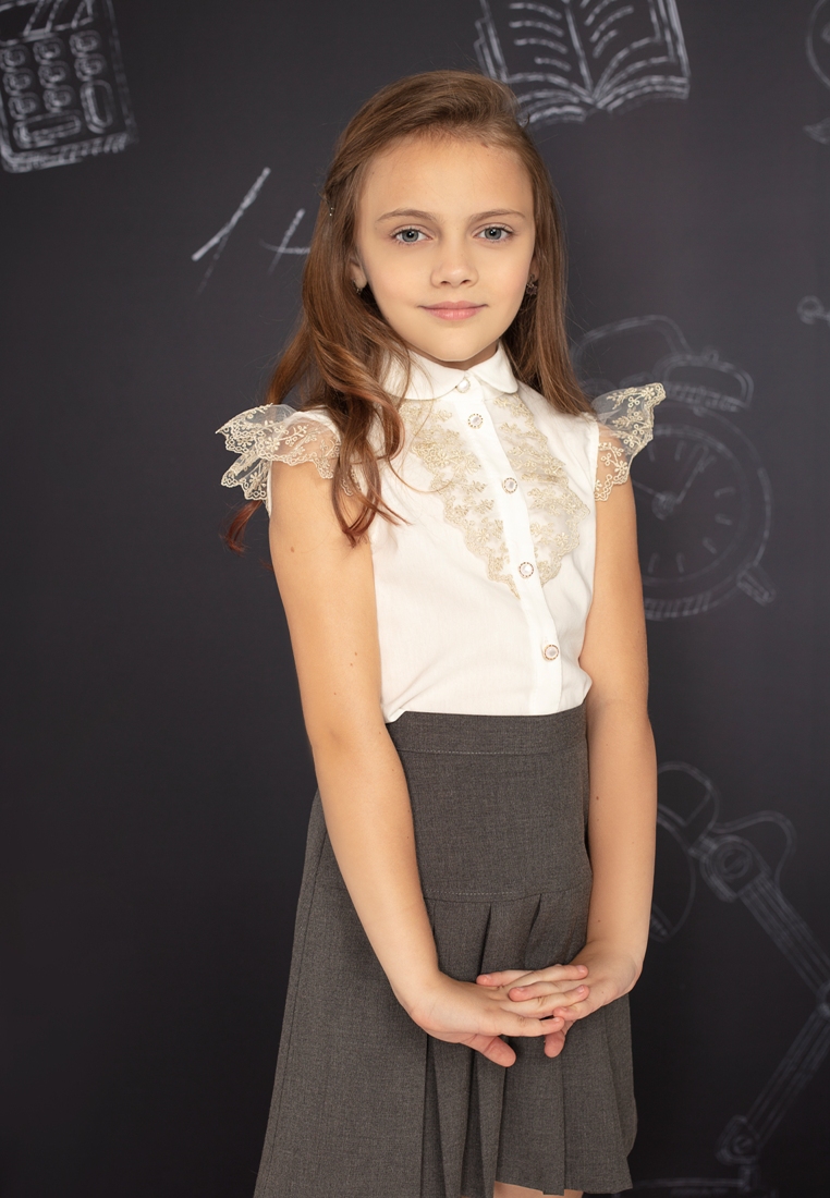 

Блузка детская Смена 19115В084.01 молочный р.140, 19115В084.01