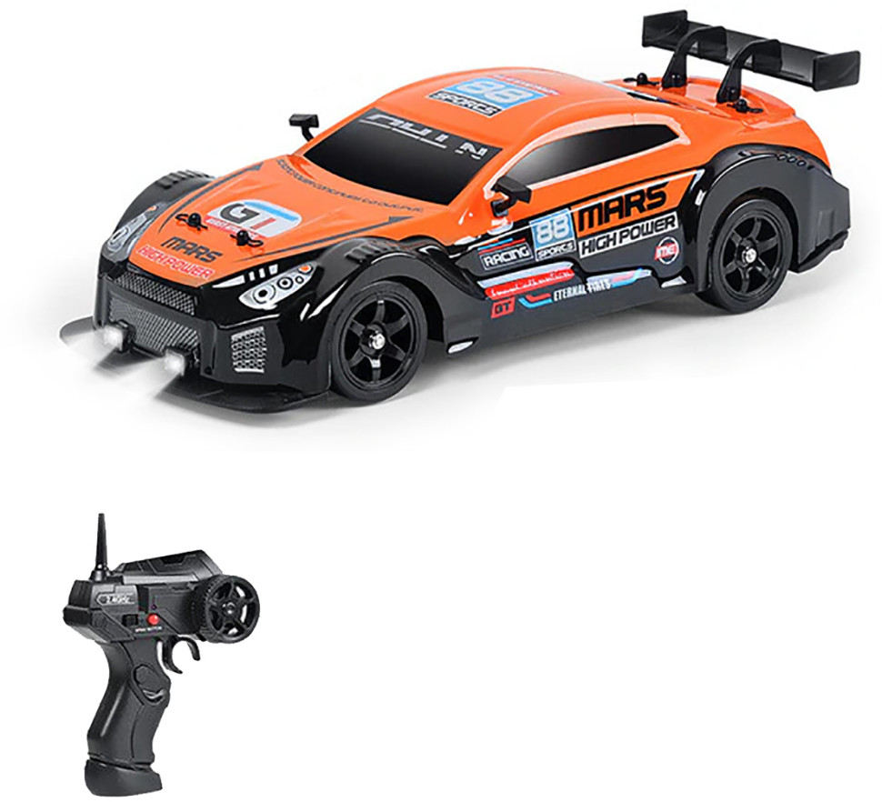 Радиоуправляемая машина для дрифта HB Nissan GTR (4WD, свет, пар, акб, 1:16) - SC16A06-1