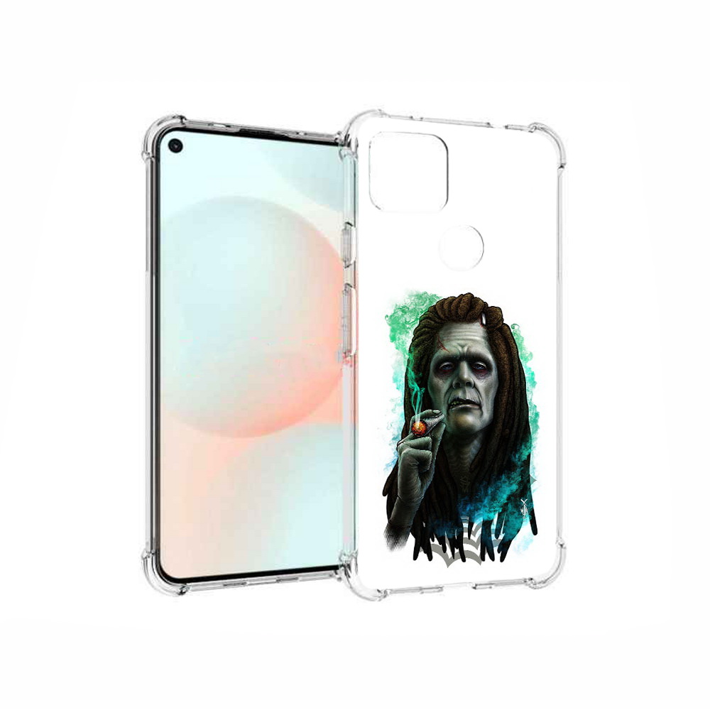 

Чехол MyPads Tocco для Google Pixel 5A зеленый мужчина с сигаретой, Прозрачный, Tocco