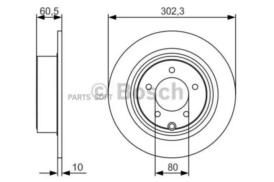

Тормозной диск Bosch комплект 1 шт. 0986479R07