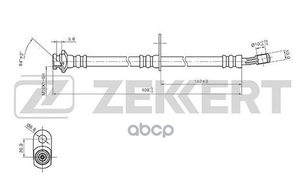 

ZEKKERT Шланг тормозной ZEKKERT bs9395