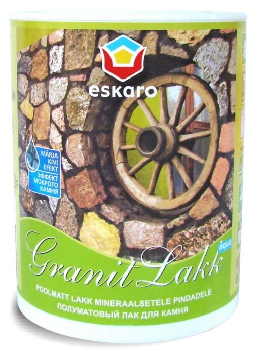 

Лак для отделки минеральных поверхностей ESKARO Granit Lakk Aqua 0,95 л полуматовый декора, Прозрачный