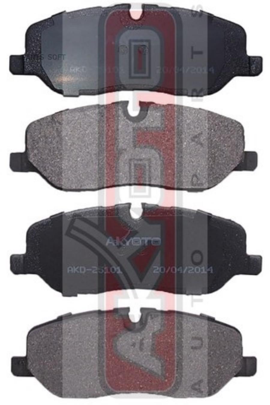 

Тормозные колодки Akyoto дисковые передние AKD-25101
