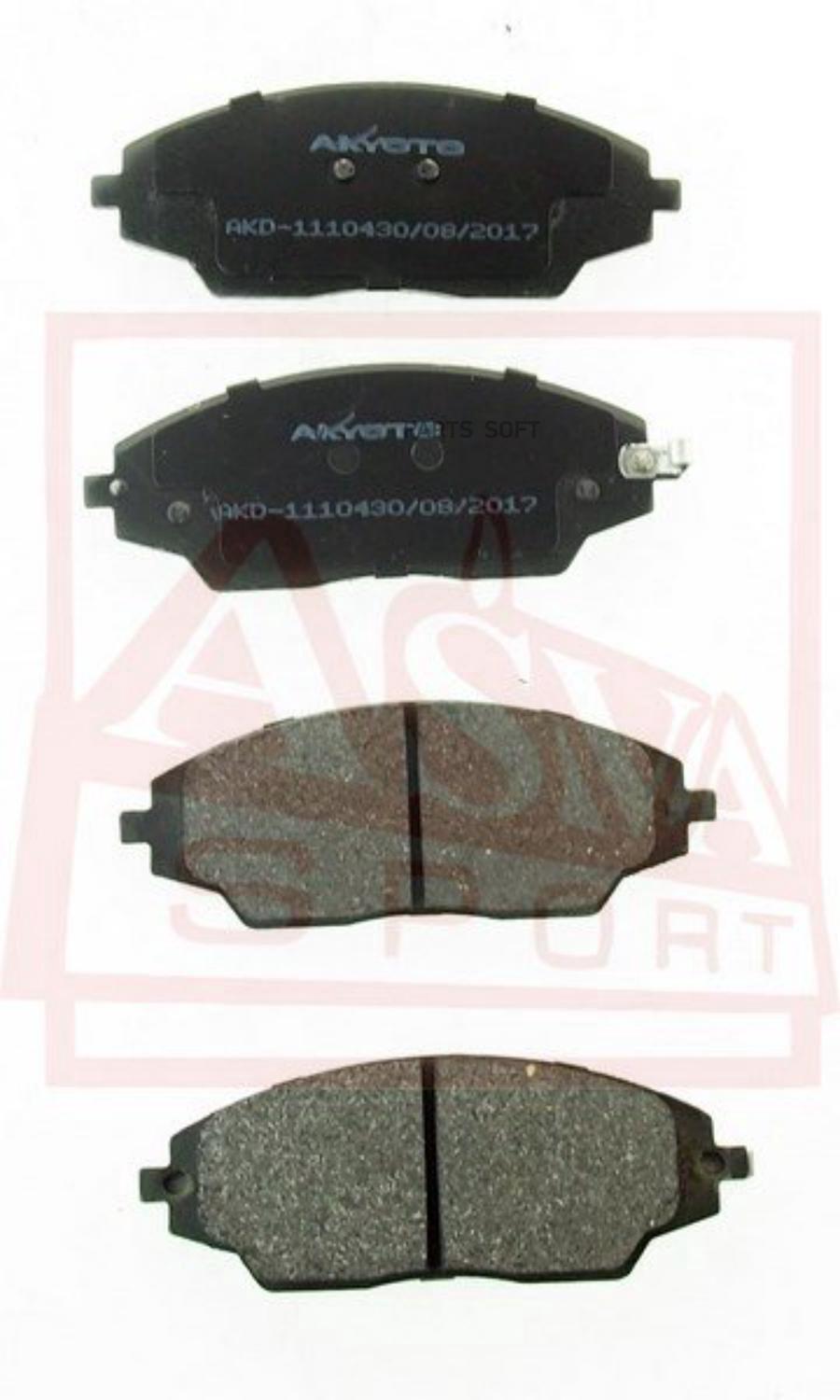 

Тормозные колодки Akyoto дисковые передние AKD-11104