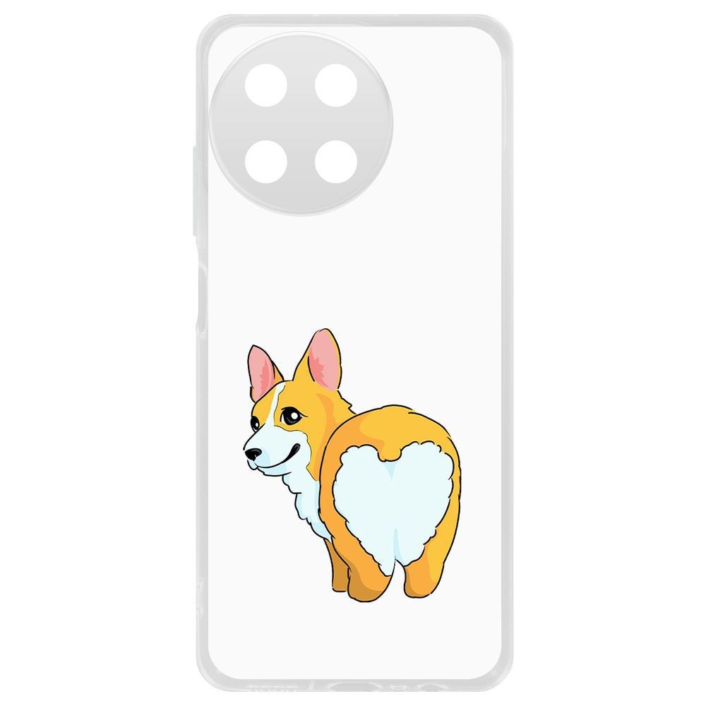 

Чехол-накладка Krutoff Clear Case Рисованный корги вид 2 для Realme 11 4G, Прозрачный