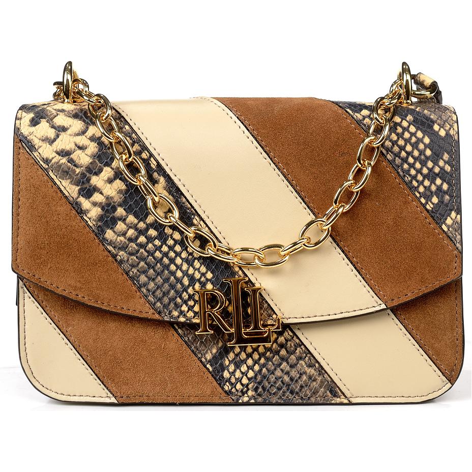 фото Сумка-клатч женская lauren ralph lauren lr431764337001 beige/khaki crossbody