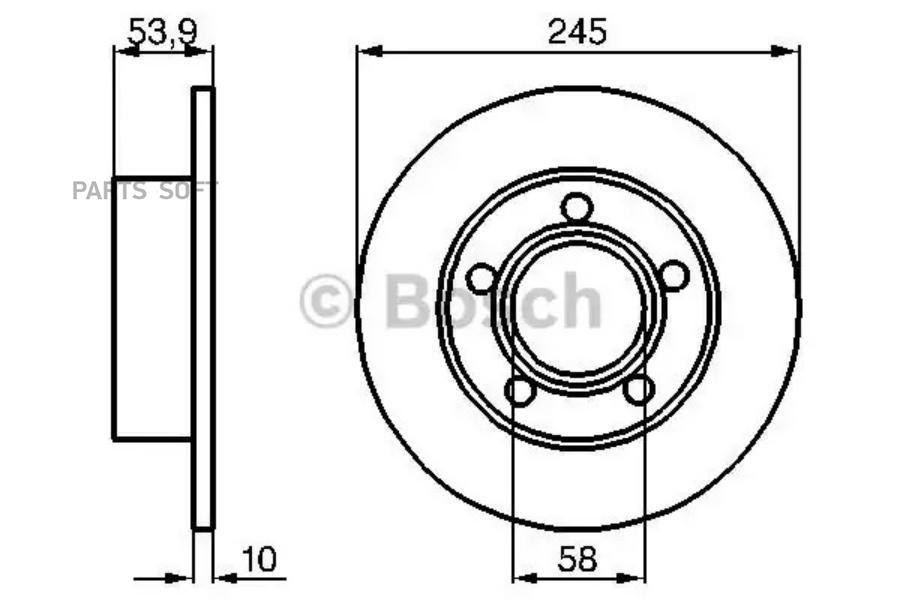 

BOSCH 0986478461 Тормозной диск