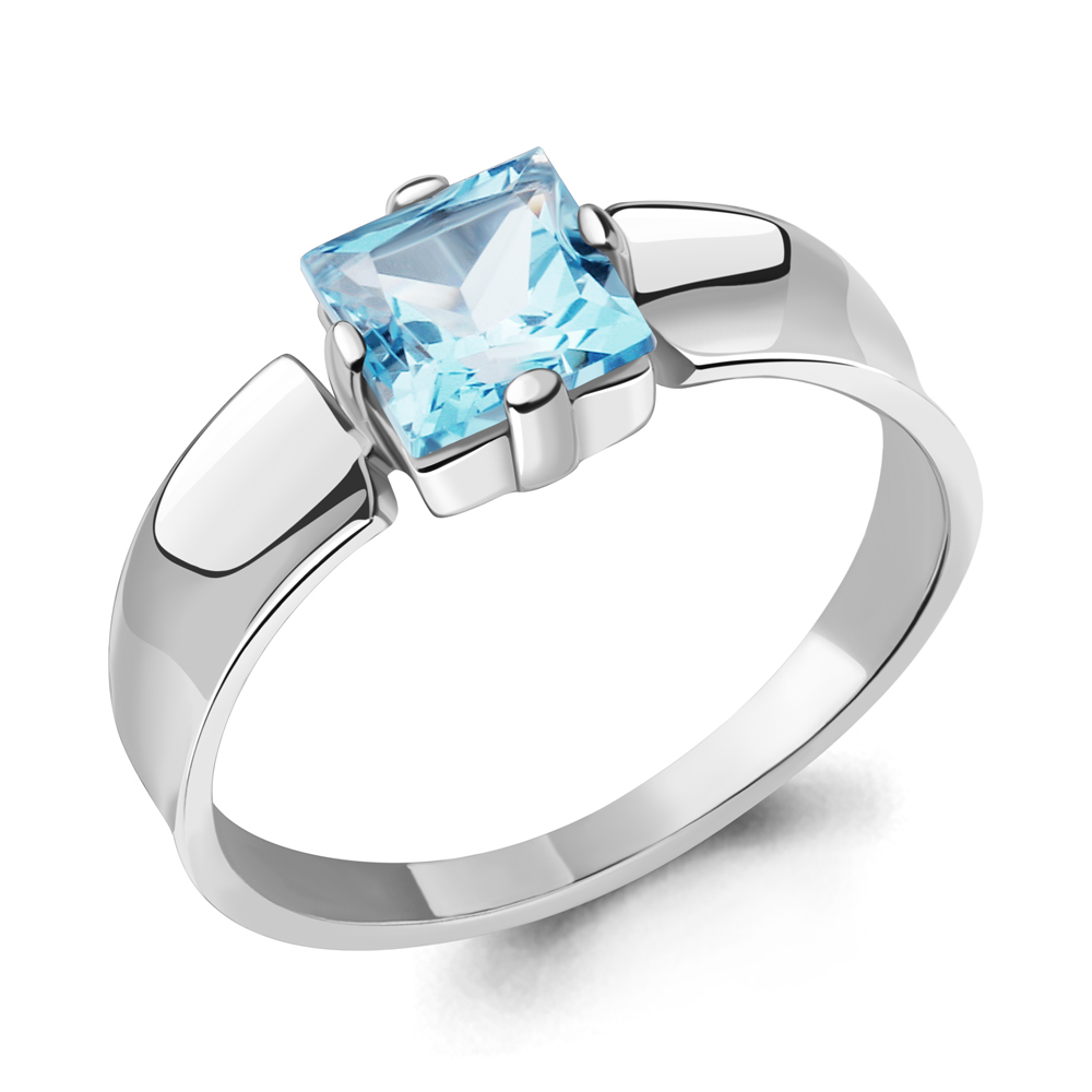 

Кольцо из серебра с топазом Aquamarine Aquamarine 6965302_925_р р. 18, 6965302_925_р