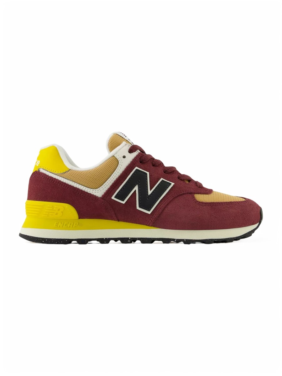 

Кроссовки унисекс New Balance 574 бордовые 11.5 US, Бордовый, 574