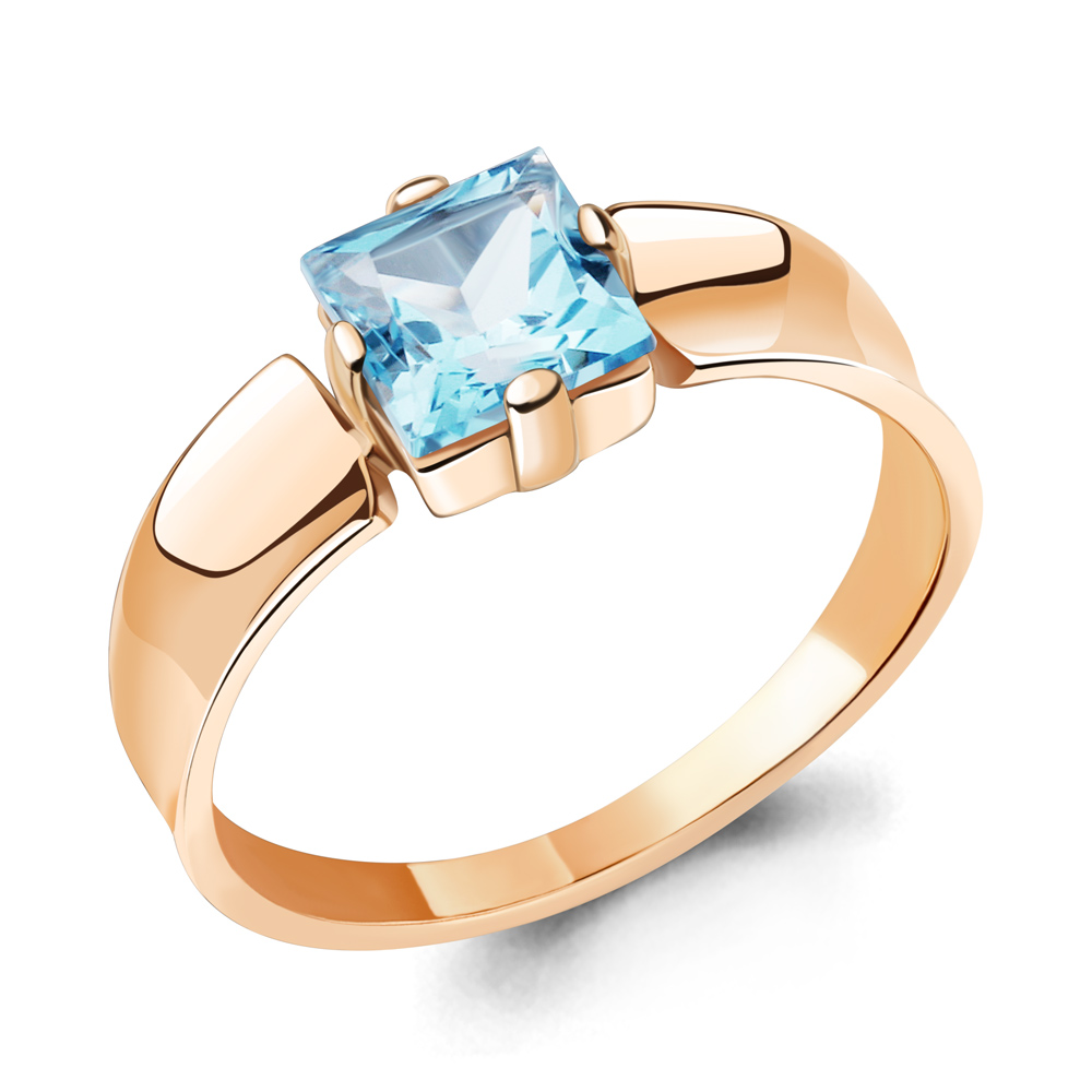 

Кольцо из серебра с топазом Aquamarine Aquamarine 6965302_925_з р. 18, 6965302_925_з
