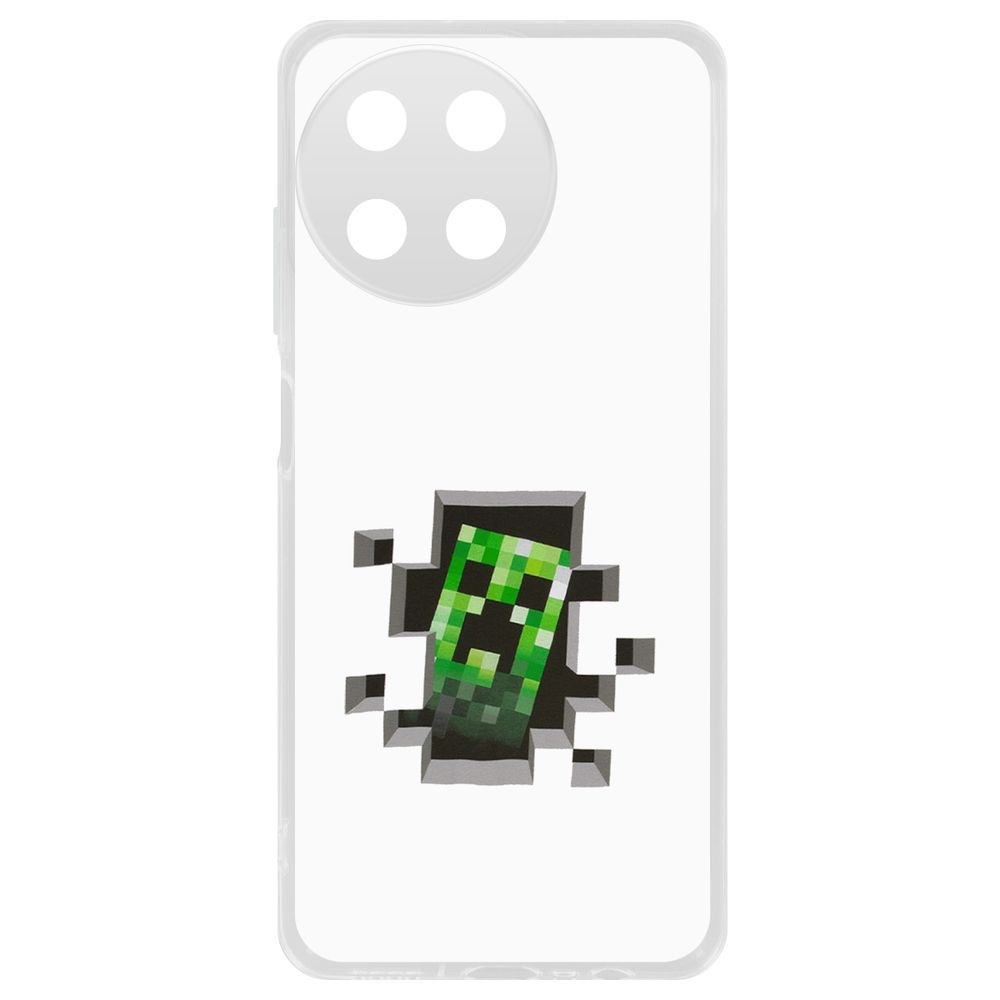 

Чехол-накладка Krutoff Clear Case Minecraft-Крипер для Realme 11 4G, Прозрачный