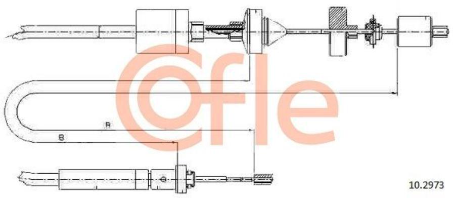 

COFLE 92.10.2973 Трос сцепления RENAULT MEGANE/MEGANE SCENIC DTi/Dci 97-