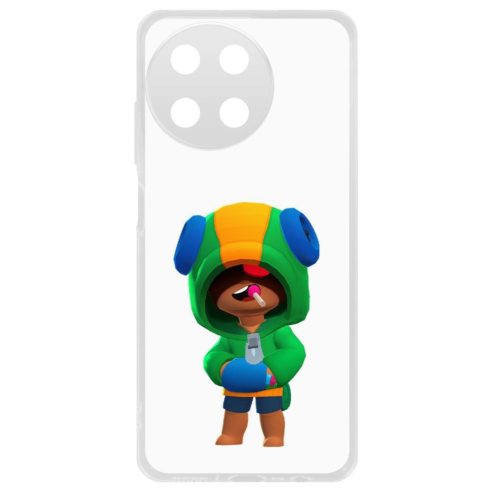 

Чехол-накладка Krutoff Clear Case Brawl Stars-Леон для Realme 11 4G, Прозрачный