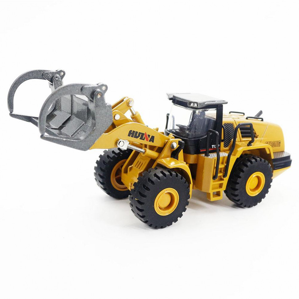 

Металлический фронтальный погрузчик бревен Hui Na Toys 1:50 - HN1716, Оранжевый