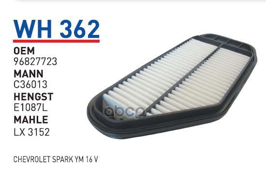 

Фильтр Воздушный Chevrolet Spark Wunder Filter Wh362 1Шт