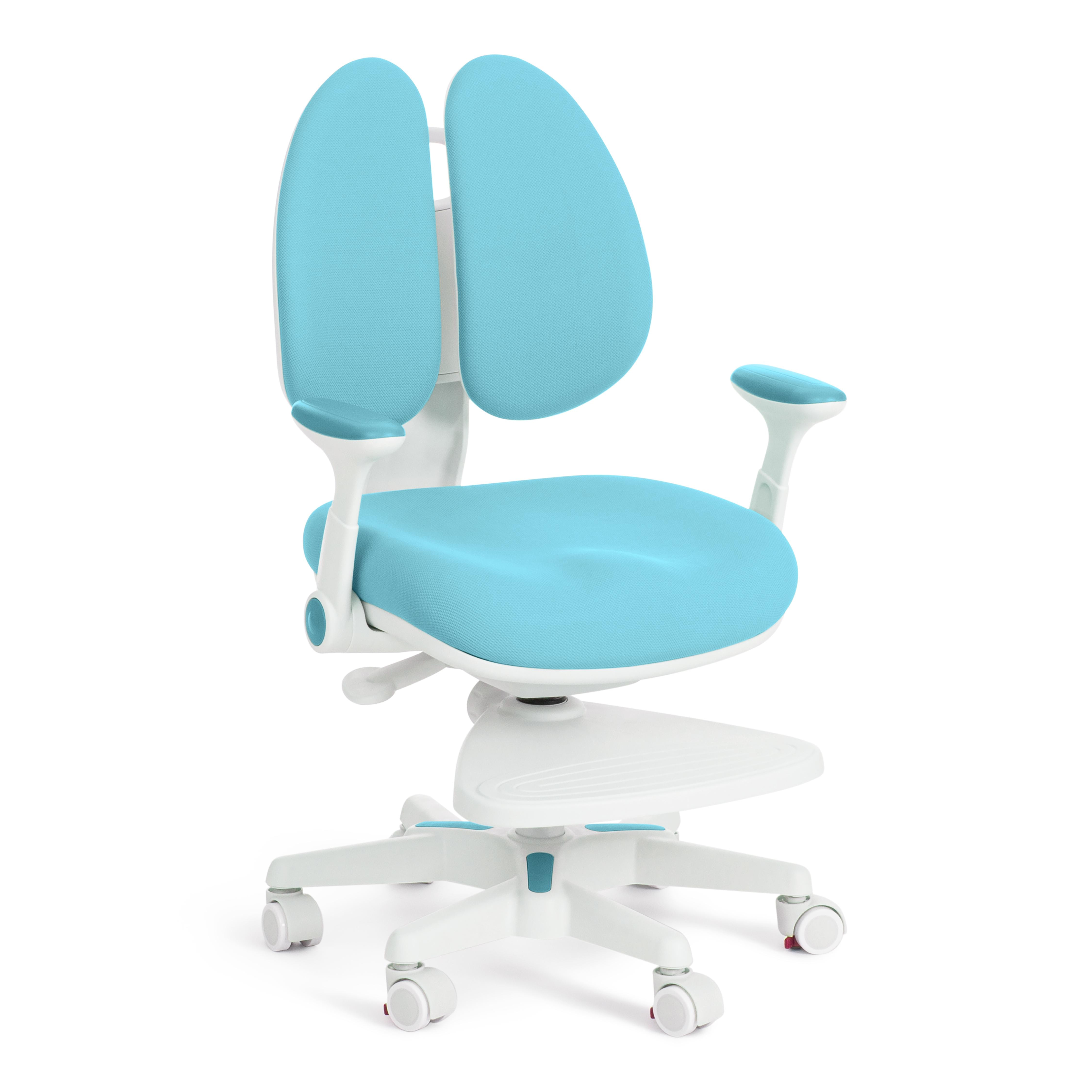 Кресло компьютерное Tetchair MIRACLE детское на колесиках для школьника, голубой