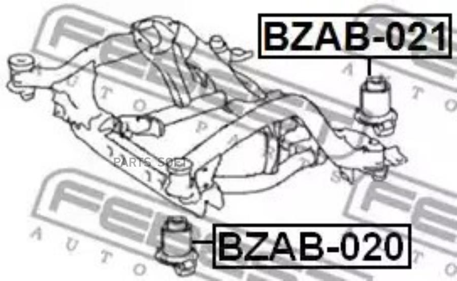 

Сайлентблок Подрамника Задний FEBEST BZAB021