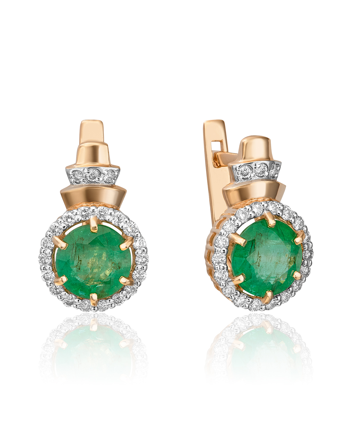 

Серьги из золота PLATINA jewelry 02-0711-00, изумруд, 02-0711-00