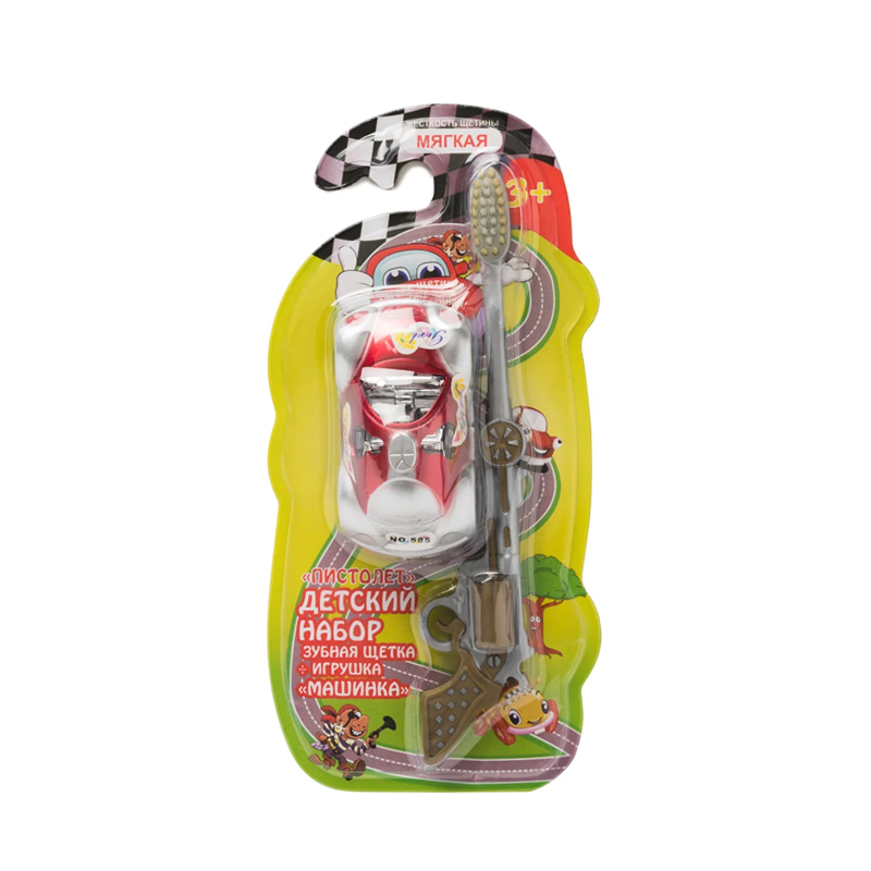 Детский набор зубная щетка и игрушка VILSEN brush Машинка 3+ 1 шт