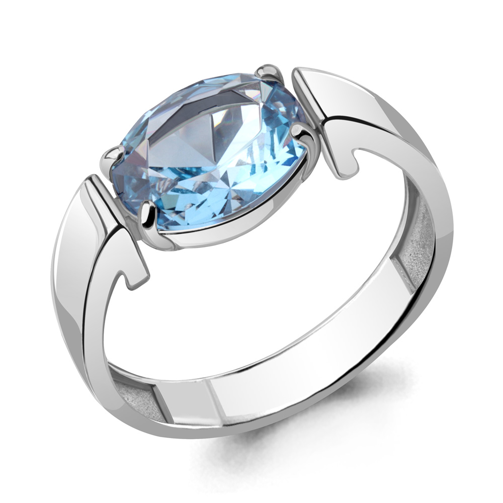 

Кольцо из серебра с топазом искусственным Aquamarine Aquamarine 6965192_925_р р, 6965192_925_р