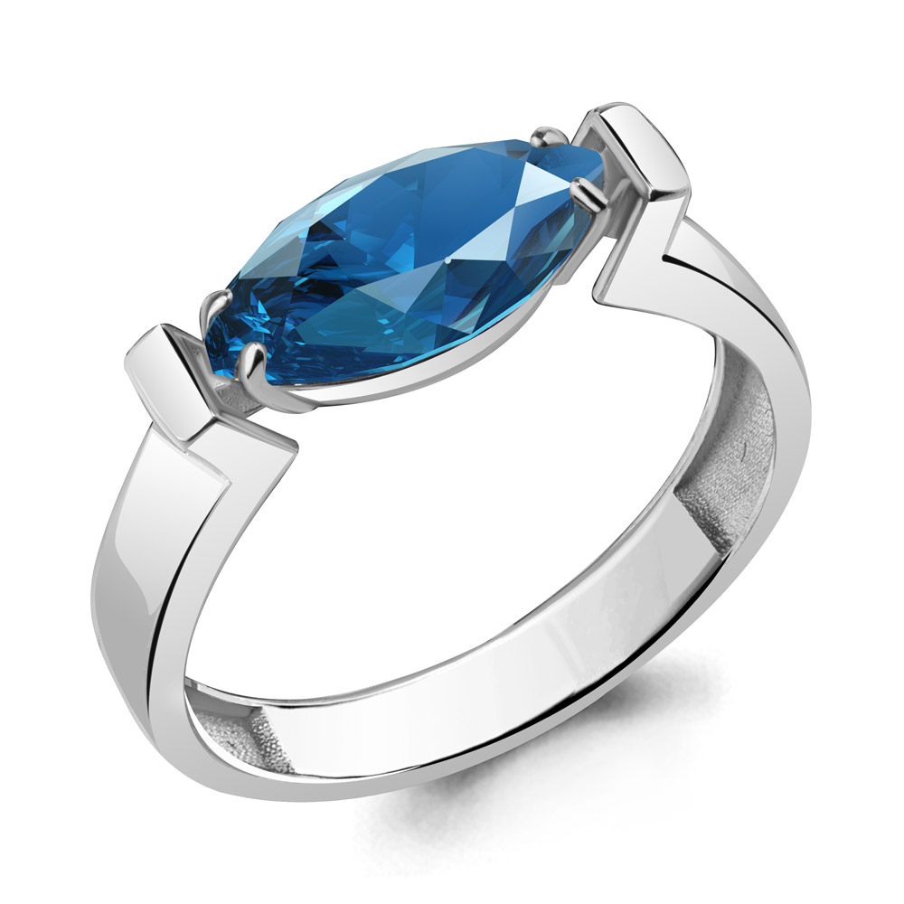 

Кольцо из серебра с топазом искусственным Aquamarine Aquamarine 6964993_925_р р, 6964993_925_р