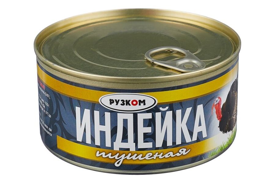 

Мясо индейки тушеное Троицкий консервный комбинат в собственном соку 350 г