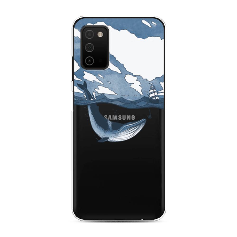 

Чехол на Samsung Galaxy A03s "Большой кит", Синий, 2103250-1