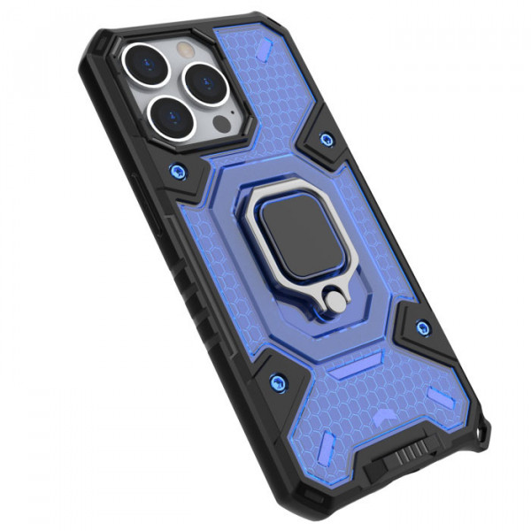 Honeycomb Armor  Противоударный чехол с защитой камеры и кольцом для iPhone 13 Pro Max