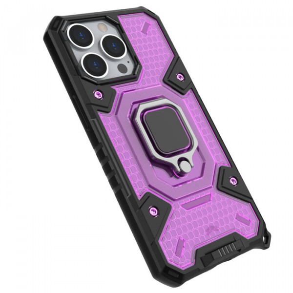 фото Honeycomb armor | противоударный чехол с защитой камеры и кольцом для iphone 13 pro max epik