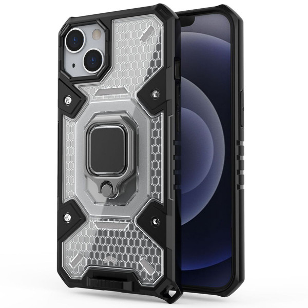 фото Honeycomb armor | противоударный чехол с защитой камеры и кольцом для iphone 13 mini epik