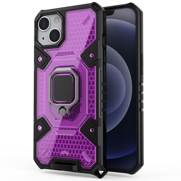 фото Honeycomb armor | противоударный чехол с защитой камеры и кольцом для iphone 13 mini epik