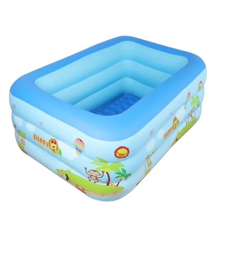 Надувной прямоугольный бассейн с мягким дном Ripoma 1010 00117337 180x140x60 см